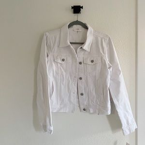FREE PEOPLE white denim jacket M